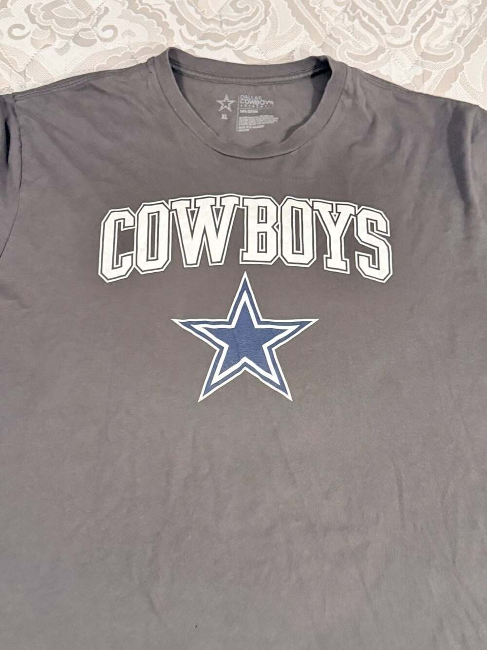 Dallas Cowboys Authentic Men's Gray Short Sleeve T-Shirt Size XL - Picture 2 of 7